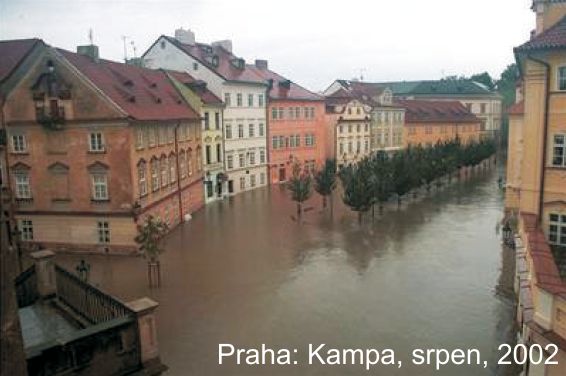 Praha: Kampa, srpen 2002