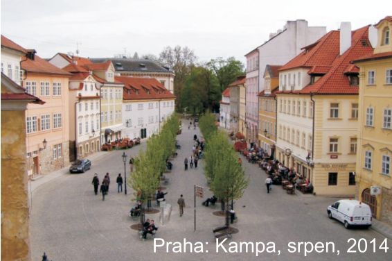 Praha: Kampa, srpen 2014