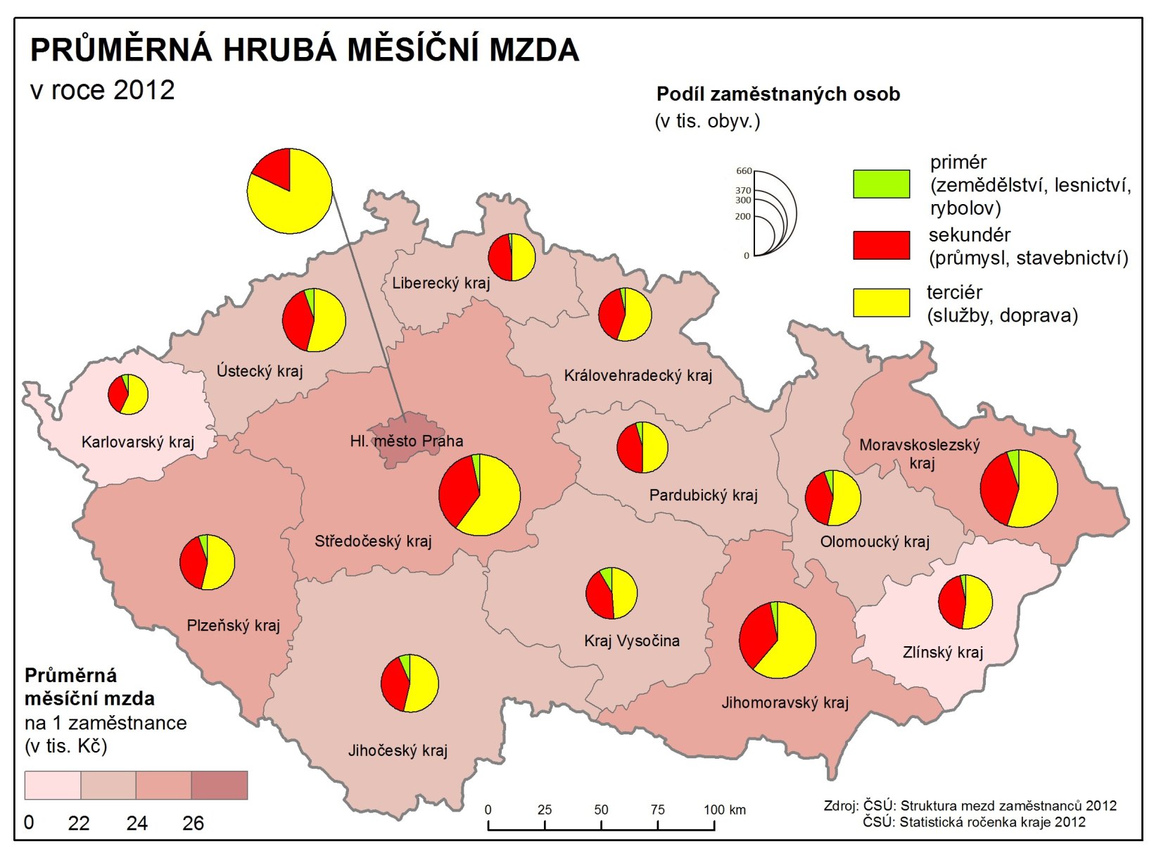 Průměrná hrubá měsíční mzda