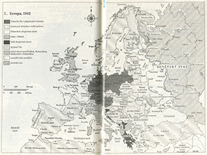 Mapa okupované Evropy