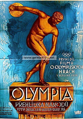 Olympia. I – Přehlídka národů. Československý plakát z roku 1938