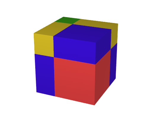 Obr. 01: Náhled složené 3D krychle.