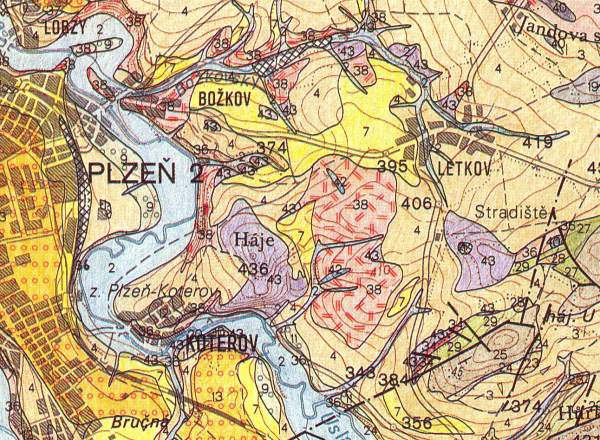 Koterov - geologick mapa