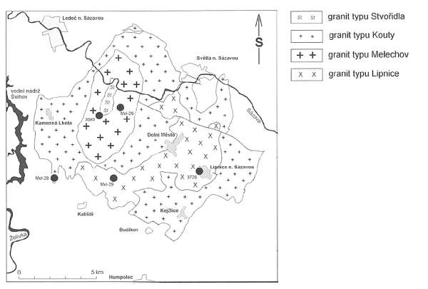 schematick geologick skica melechovskho masivu