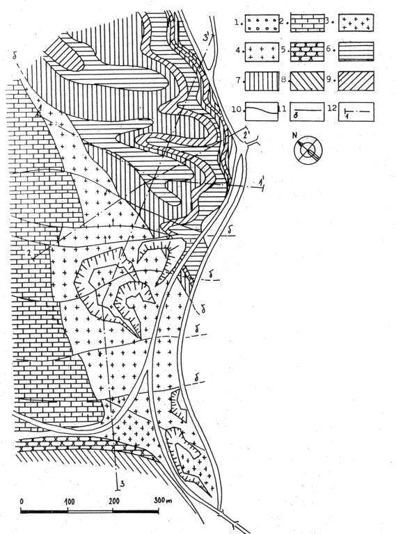 Mistrovice - schematick geologick skica