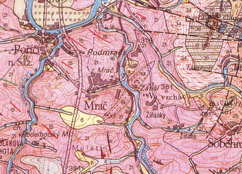 Mra - geologick mapa