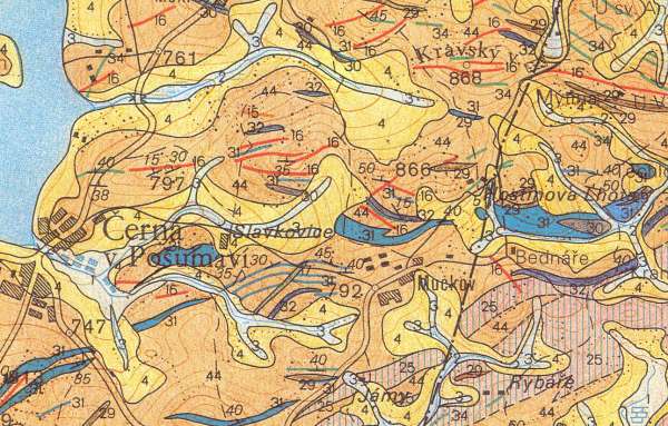 Muckov - geologick mapa 1:50 000