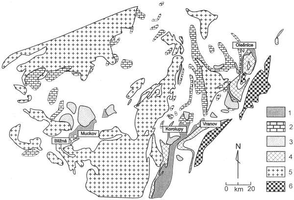 Muckov - geologick schema okol lokality