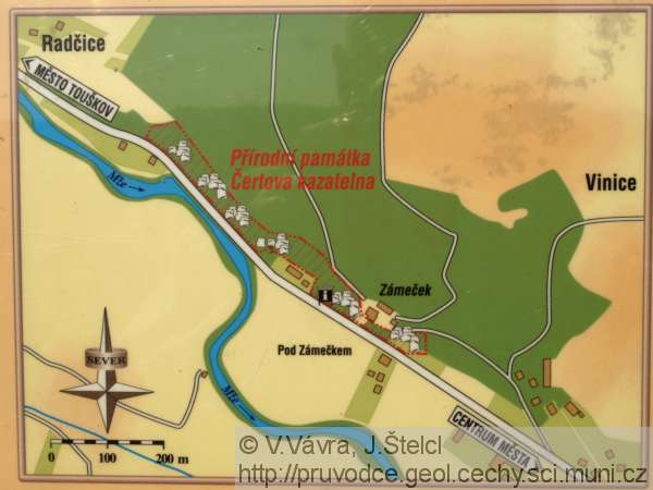 Radice - schmatick mapa lokality