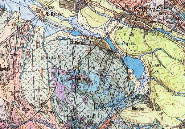 Star Ransko - geologick mapa 1:50 000