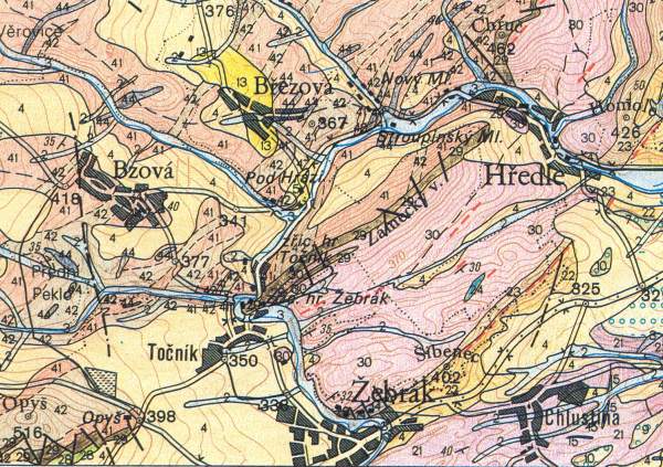 Tonk - geologick mapa