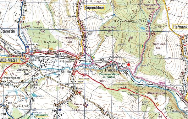 Hynčice: topografická situace