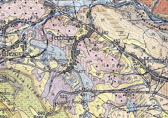 Jetřichov: geologická situace