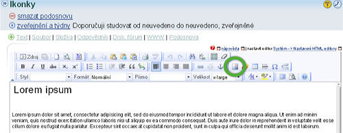 Obr. 3: Editace osnovy – vložení obrázku