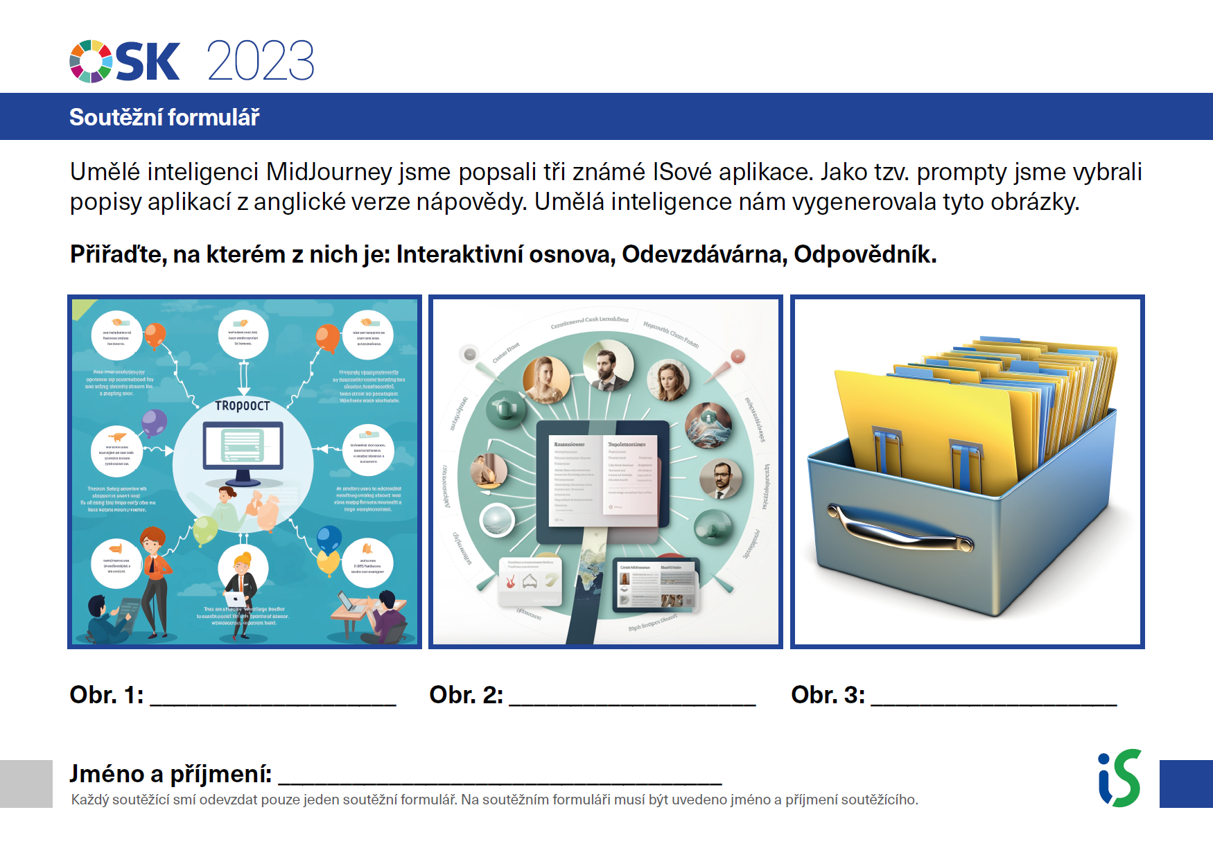 Soutěžní formulář OSK 2023