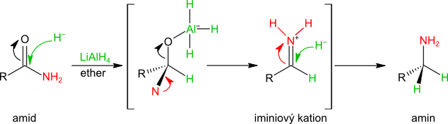  příprava aminů redukcí amidů 