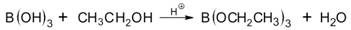  rovnice esterifikace kys. borité ethanolem 