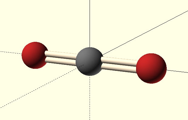 J:\Modely\OpenSCAD files\VSEPR\MyCarbonDioxide1.png