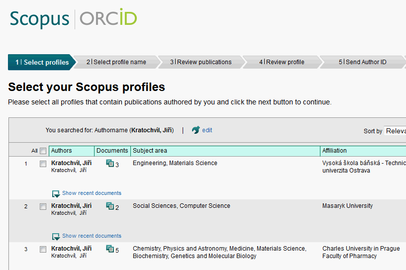 Scopus account