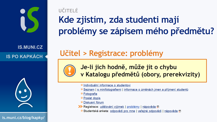 problémové registrace