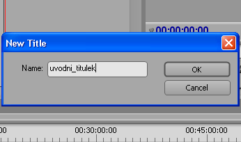 Pojmenování nového titulku
