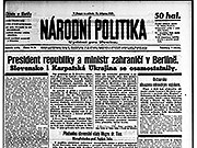 Národní politika 15.3.1939