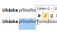 02 – Přímé formátování a jeho praktické použití