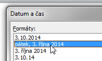 04 – Tipy a triky II. – automaticky aktualizované datum a čas