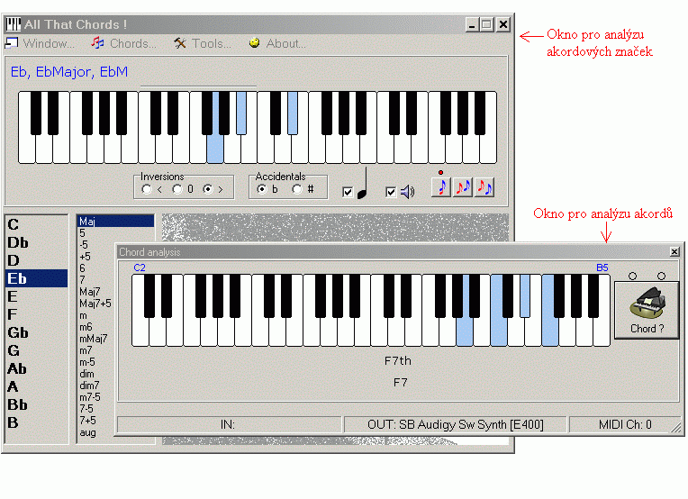 Program pro analzu akord