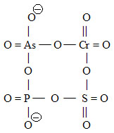 anion cyklo-arseničnano-chromano-sírano-fosforečnanový(2–)