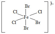 mer-tribromo-trichloroželezitanový anion