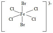 trans-dibromo-tetrachloroželezitanový anion