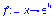 (Typesetting:-mprintslash)([f := proc (x) options operator, arrow; exp(x) end proc], [proc (x) options operator, arrow; exp(x) end proc])