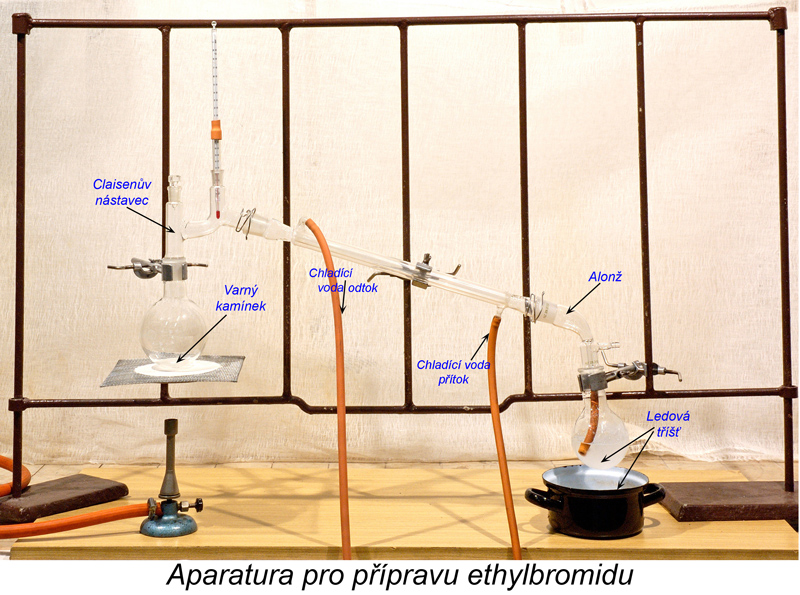 Aparatura pro přípravu ethylbromidu