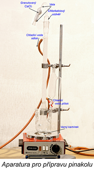 Aparatura pro přípravu pinakolu