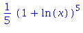 1/5*(1+ln(x))^5