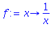 (Typesetting:-mprintslash)([f := proc (x) options operator, arrow; 1/x end proc], [proc (x) options operator, arrow; 1/x end proc])