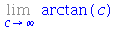 Limit(arctan(c), c = infinity)