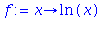 (Typesetting:-mprintslash)([f := proc (x) options operator, arrow; ln(x) end proc], [proc (x) options operator, arrow; ln(x) end proc])