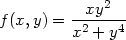  --xy2-- f(x,y) = x2 + y4 