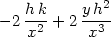  2 − 2 hk-+ 2 yh- x2 x3 