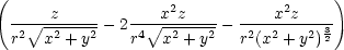 ( ) z x2z x2z -2∘--2----2 − 2-4∘-2---2-− -2-2----232- r x + y r x + y r (x + y)