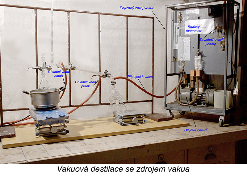 Aparatura pro vakuovou destilaci