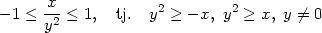  x − 1 ≤ -2-≤ 1, tj. y2 ≥ − x, y2 ≥ x, y ⁄= 0 y 