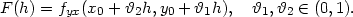 F (h) = fyx(x0 + ϑ2h,y0 + ϑ1h), ϑ1,ϑ2 ∈ (0,1). 