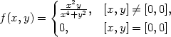  { x2y x4+y2, [x,y] ⁄= [0,0], f (x,y) = 0, [x,y] = [0,0] 