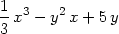 1- 3 2 3 x − y x + 5y 