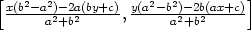 [x(b2−-a2)−2a(by+c) y(a2−b2)−-2b(ax+c)] a2+b2 , a2+b2