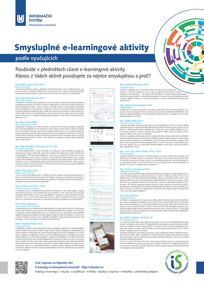 Smysluplné e-learningové aktivity podle vyučujících