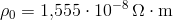 \rho_\mathrm{0}=1{,}555\cdot10^{-8}\,\Omega\cdot\mathrm{m}